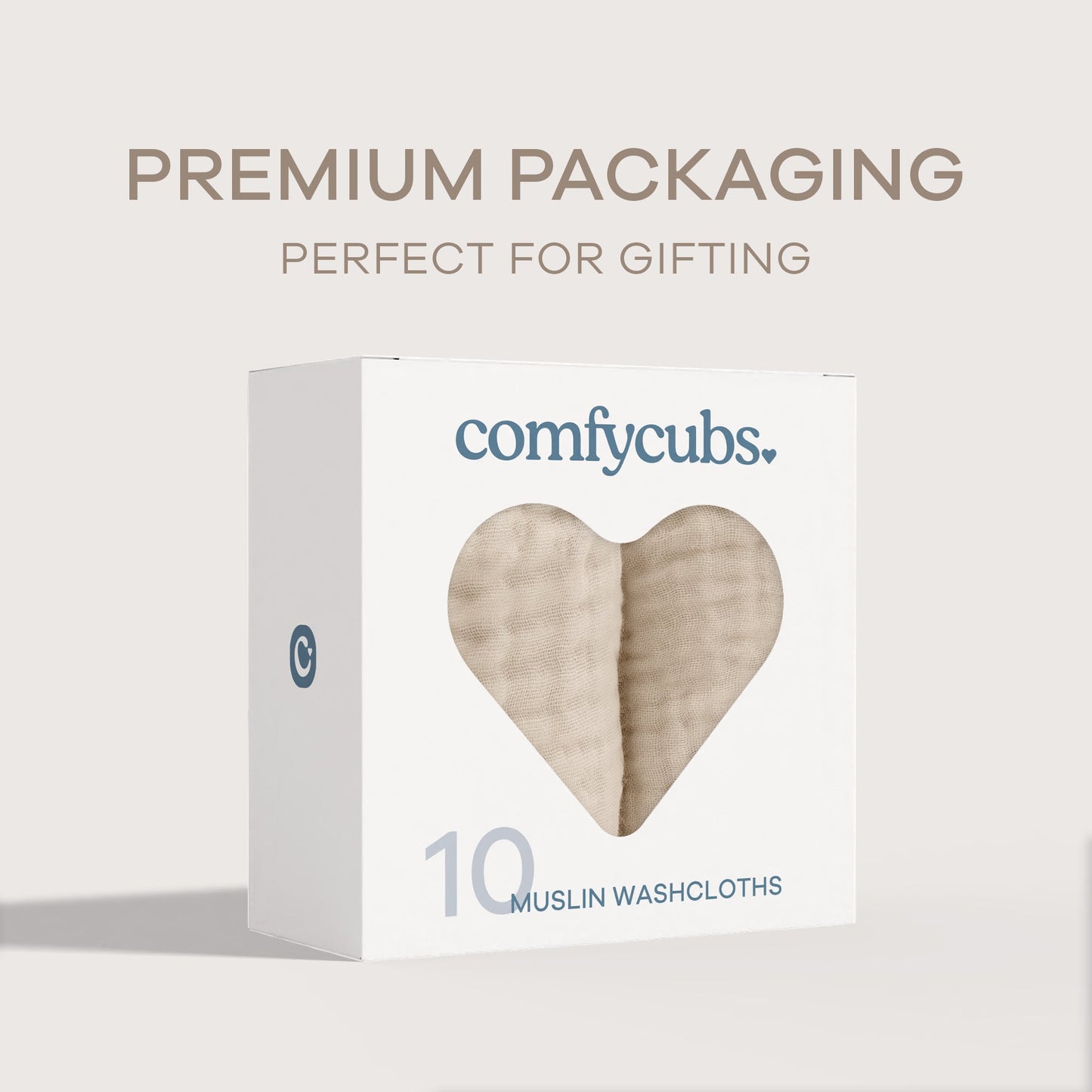 Muslin Washcloths by Comfy Cubs - Sand