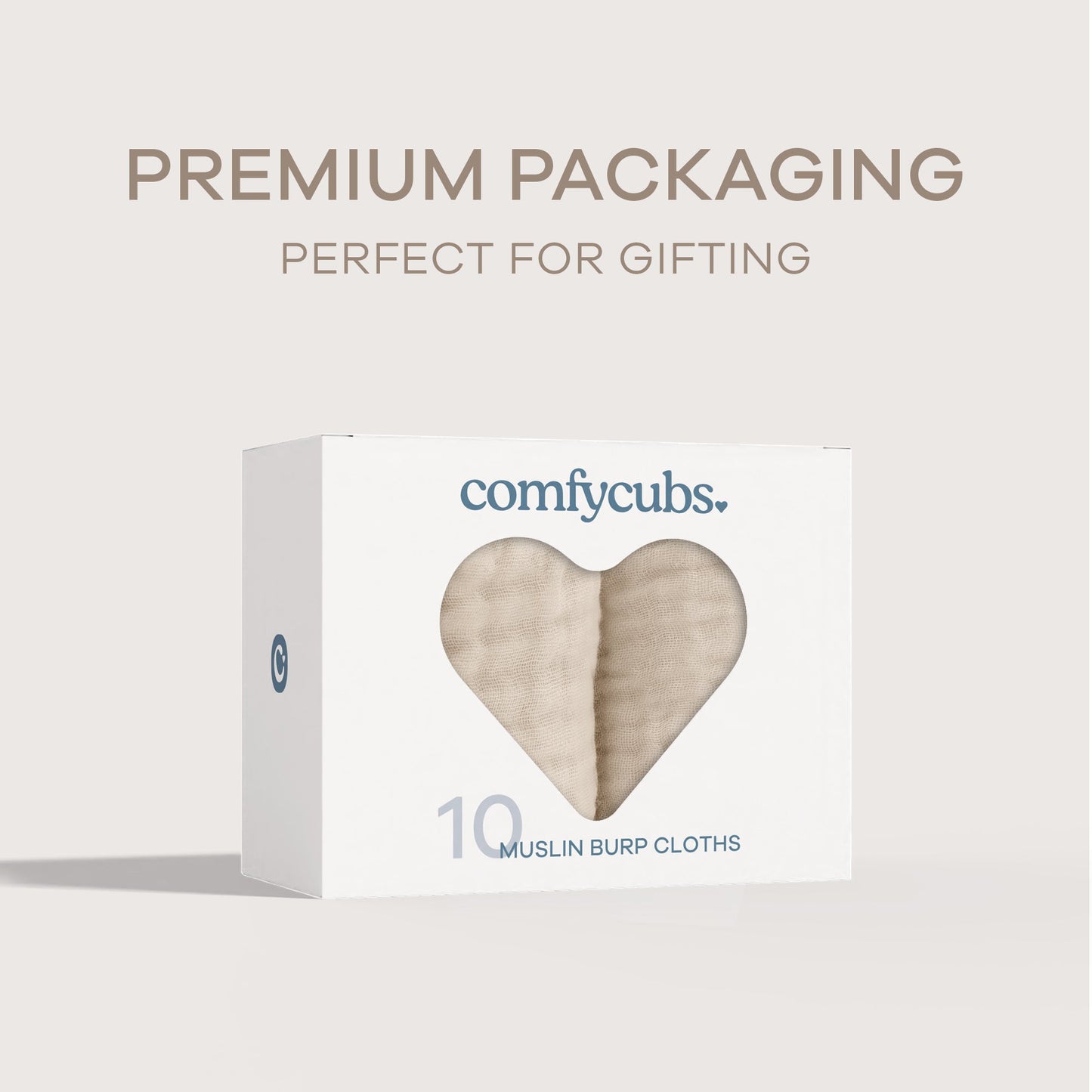 Muslin Burp Cloths by Comfy Cubs - Sand