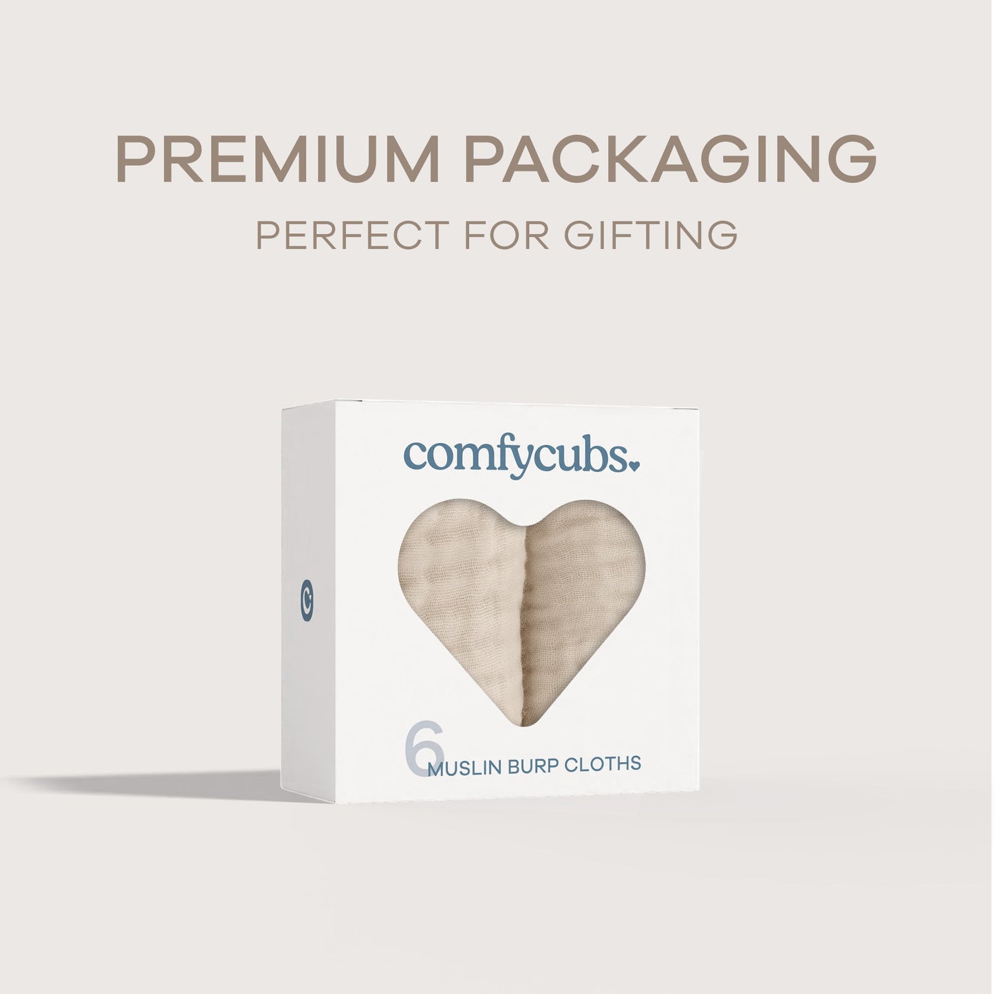 Muslin Burp Cloths by Comfy Cubs - Sand