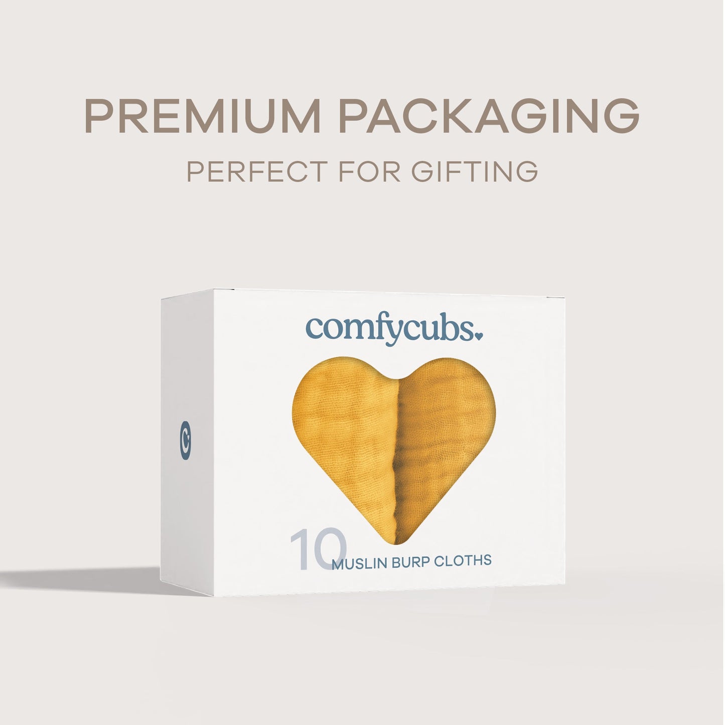 Muslin Burp Cloths by Comfy Cubs - Turmeric