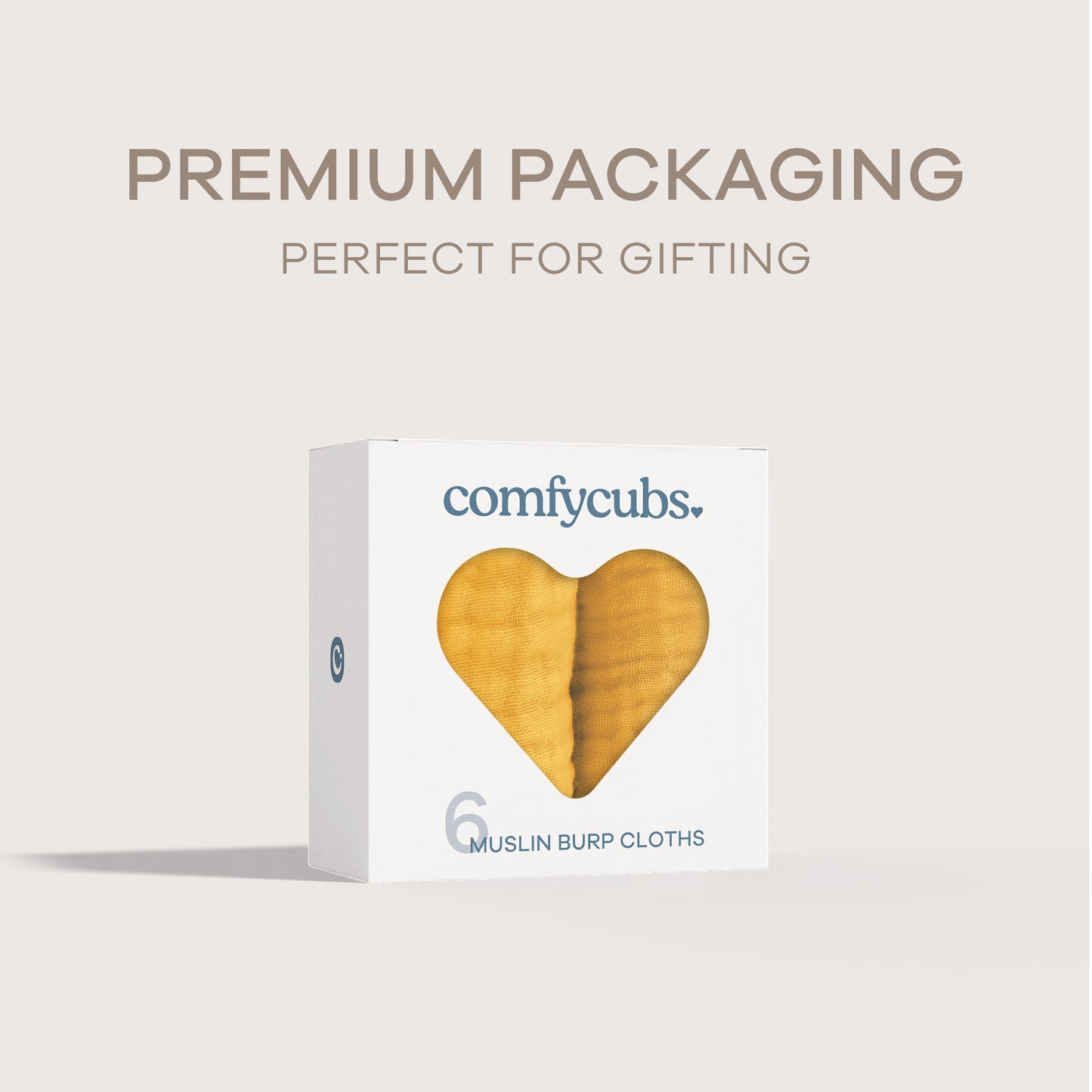 Muslin Burp Cloths by Comfy Cubs - Turmeric