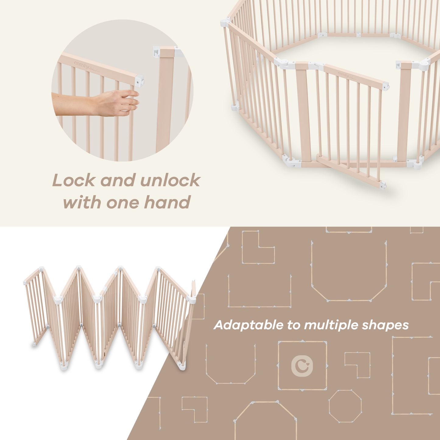 Playpen for Toddler and Babies by Comfy Cubs in Blush