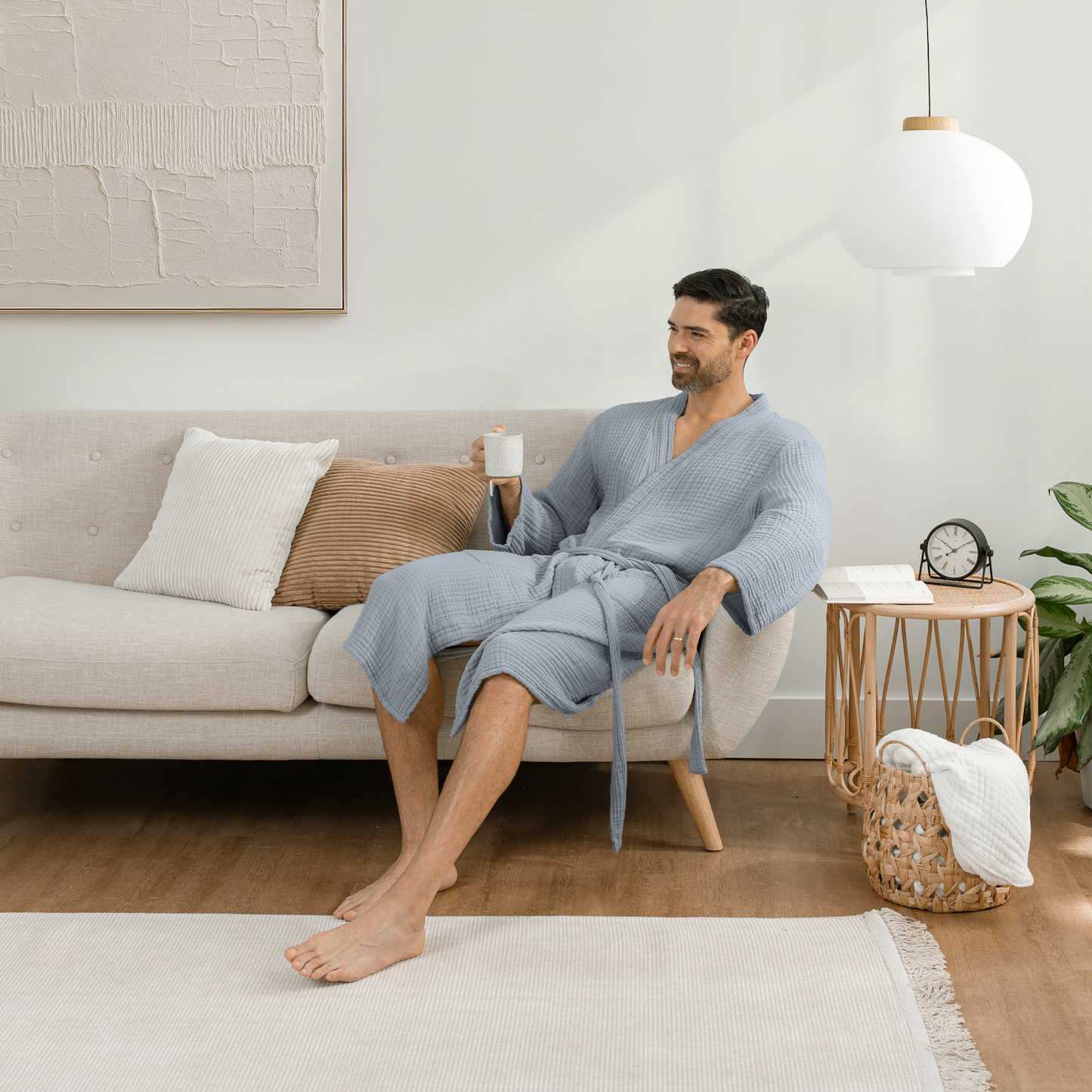 Muslin Bathrobe, Pacific Blue by Comfy Cubs