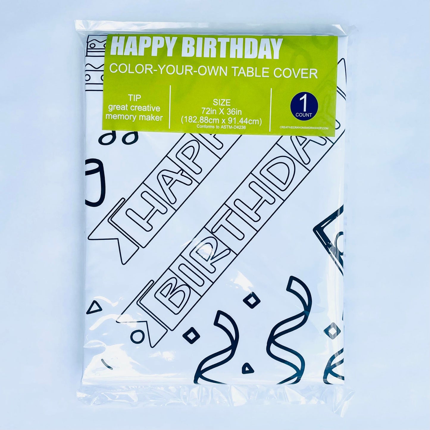 Surprise Party Coloring Tablecloth