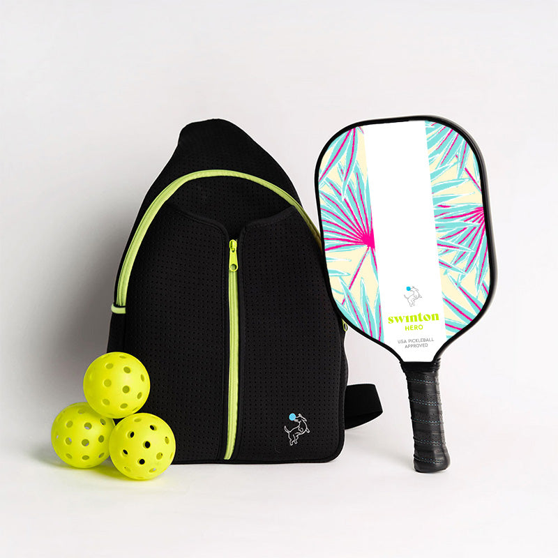 Pickleball Starter Bundle - Black Sling Bag Combo