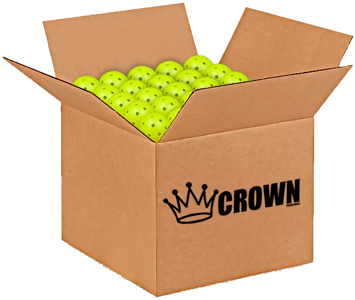CROWN PICKLEBALL - High-Performance OUTDOOR Pickleballs (100-PACK LIME)
