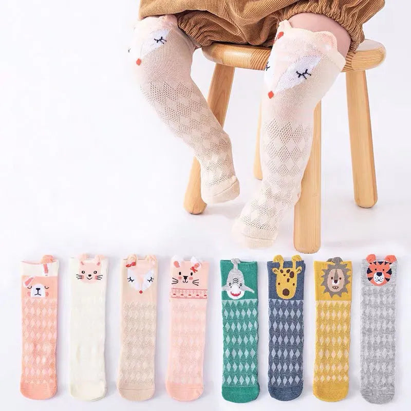3 Pairs Baby Cotton Thigh High Socks