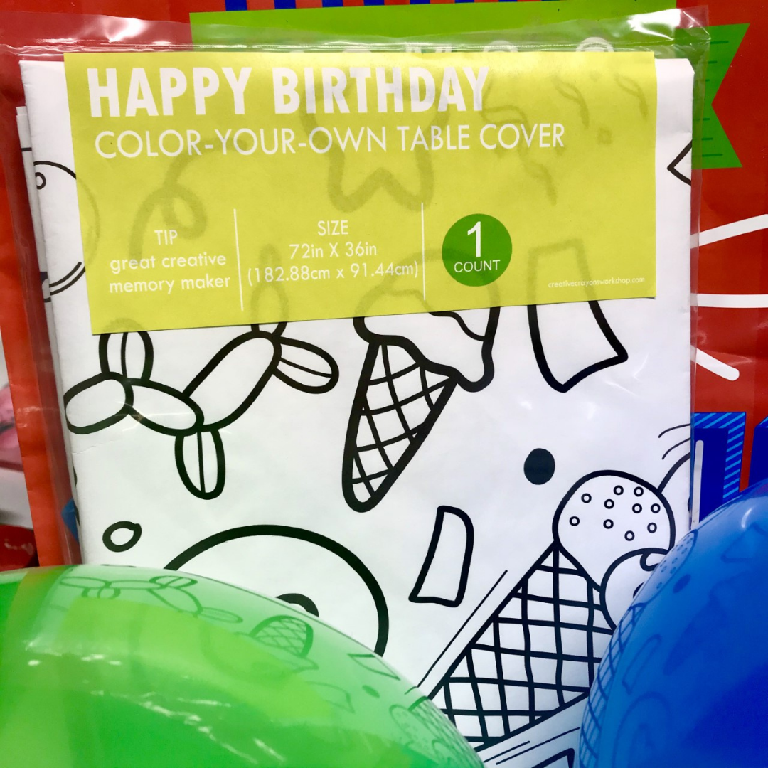Surprise Party Coloring Tablecloth