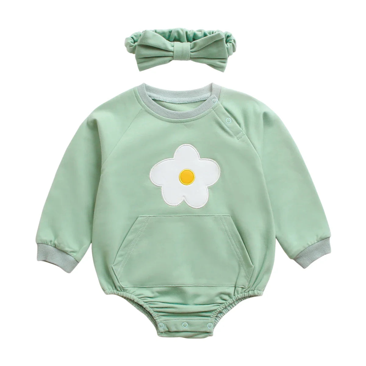 Flower Long Sleeve Onesie