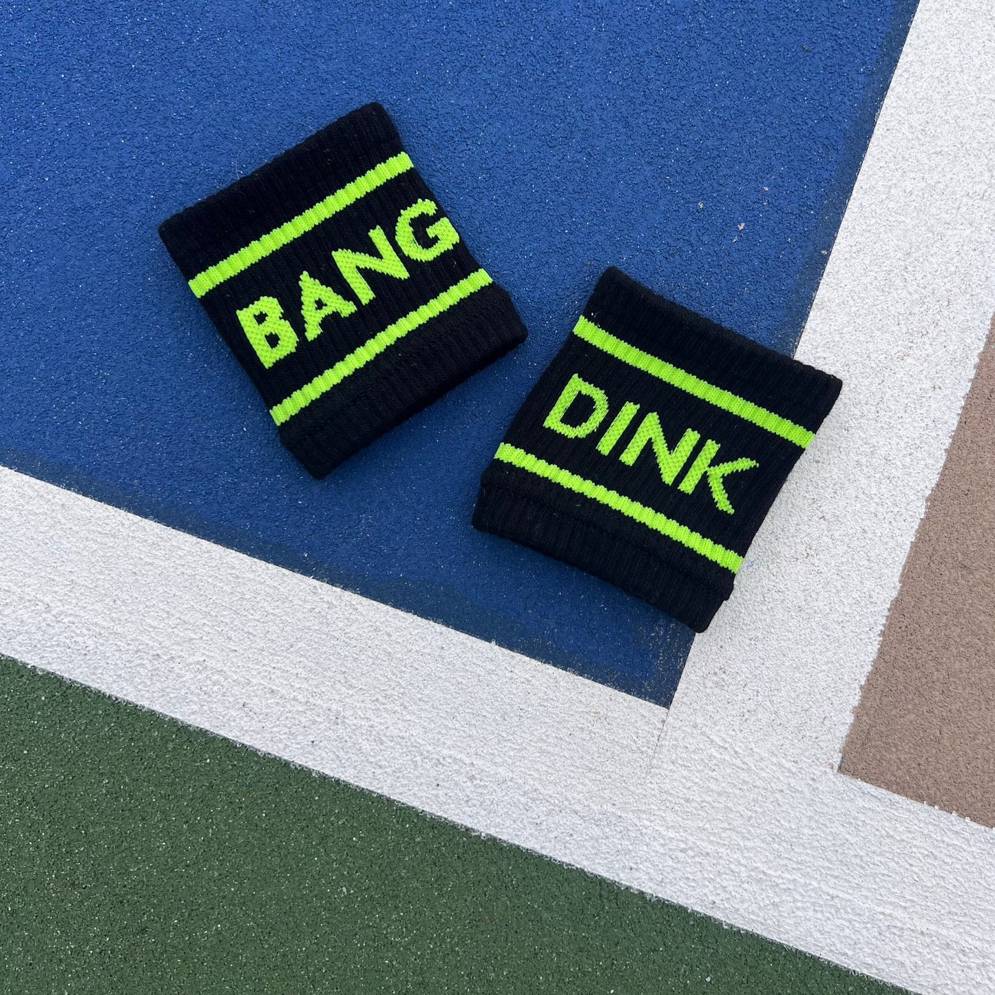 Black Dink & Bang Pickleball Wristbands