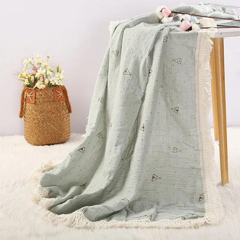 Floral Print Blanket Babies Bed Cover