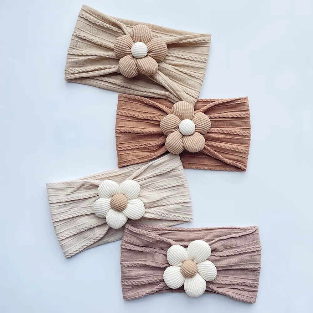 Baby Girl Flower Puff Elastic Soft Headband