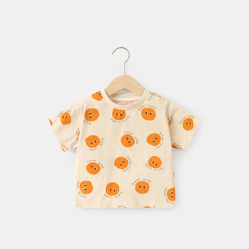 Cartoon Print Short Sleeve T-shirt