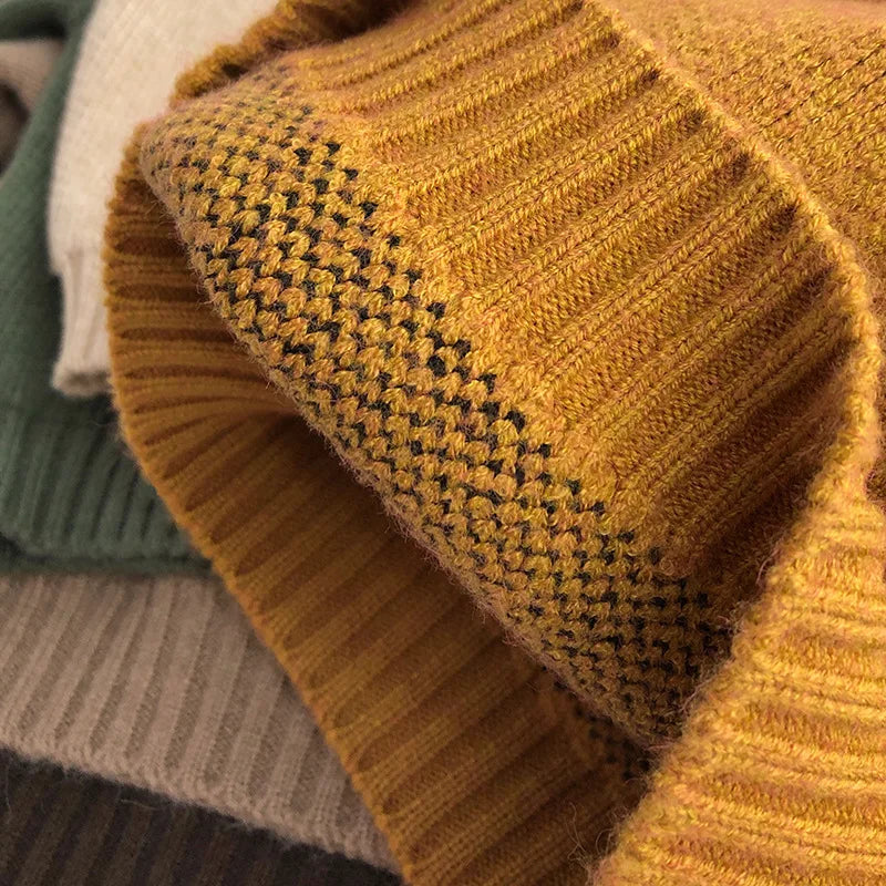 Cartoon Print Long Sleeve Knitted Sweater