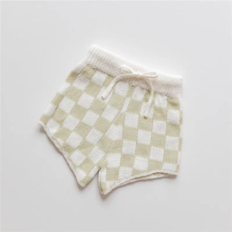 Checkered Knitted Resort Set
