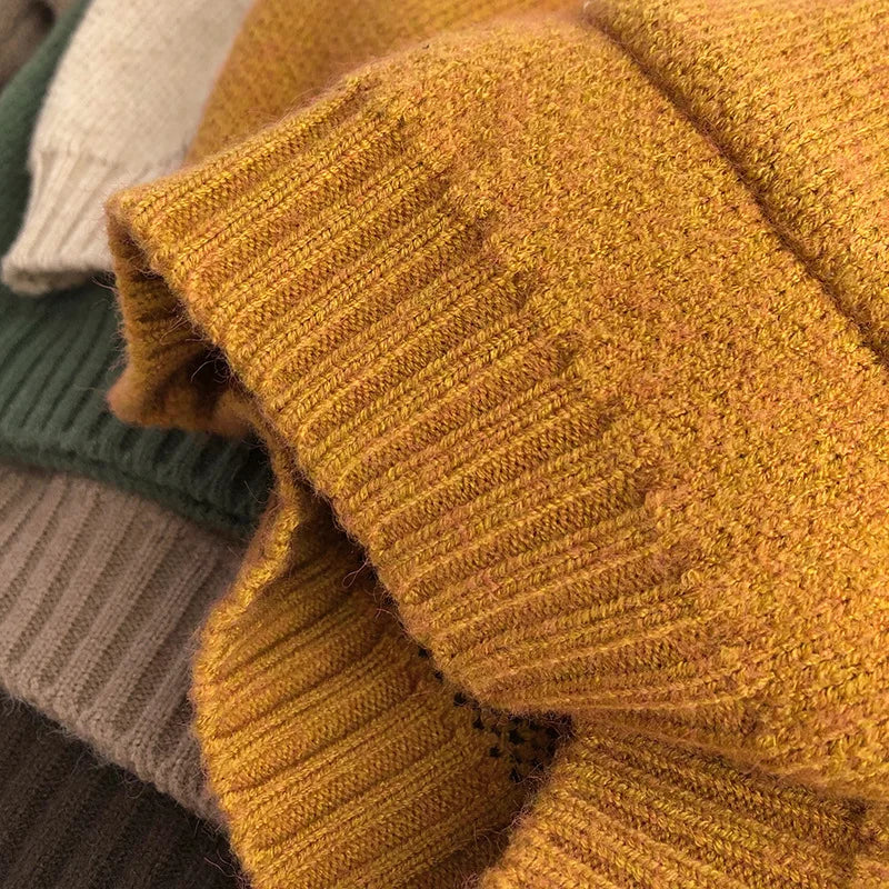 Cartoon Print Long Sleeve Knitted Sweater