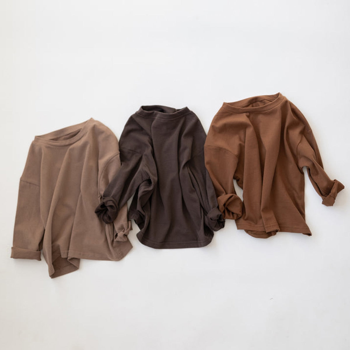 Long Sleeve Solid Cotton T-shirts