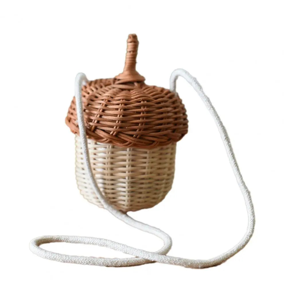 Acorn Shaped Rattan Bag