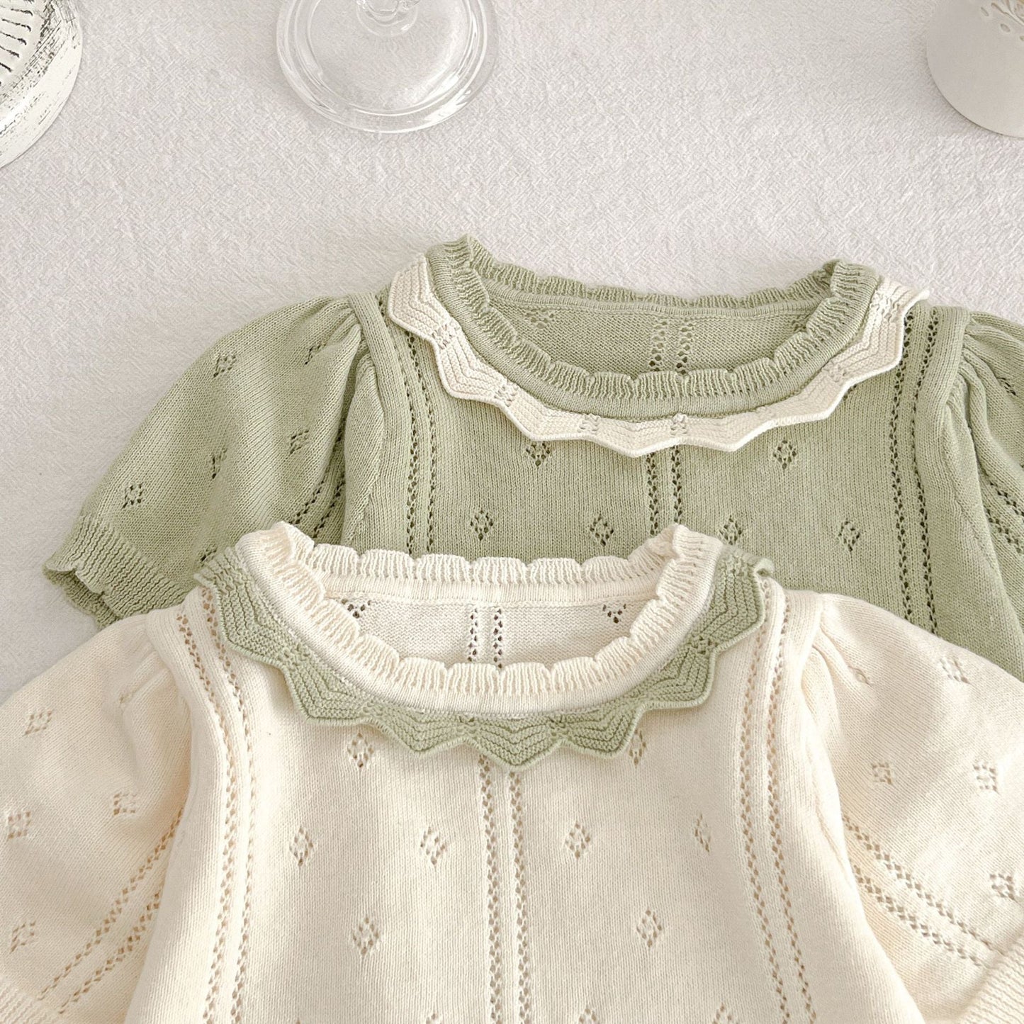 Ruffle Lace Collar Bloomer Set