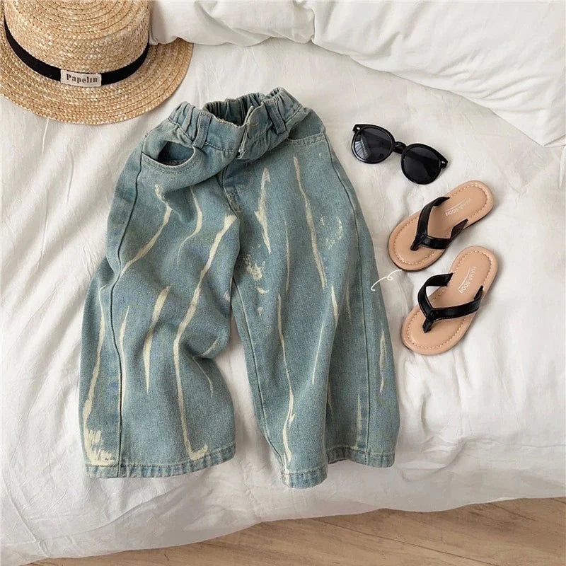 Denim Wide Leg Pants