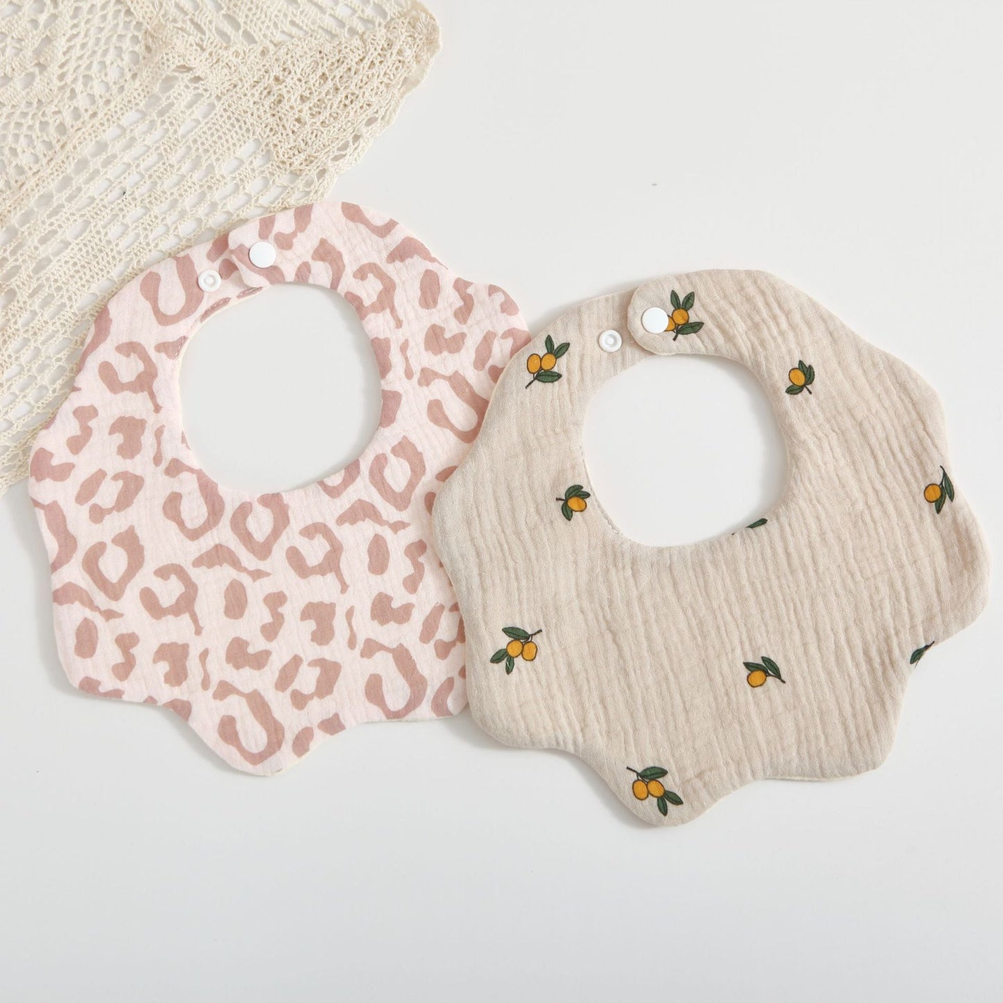 Petal Muslin Cotton Bibs