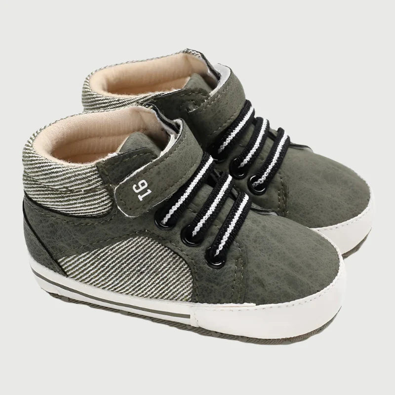 Boys High Top Velcro Sneakers