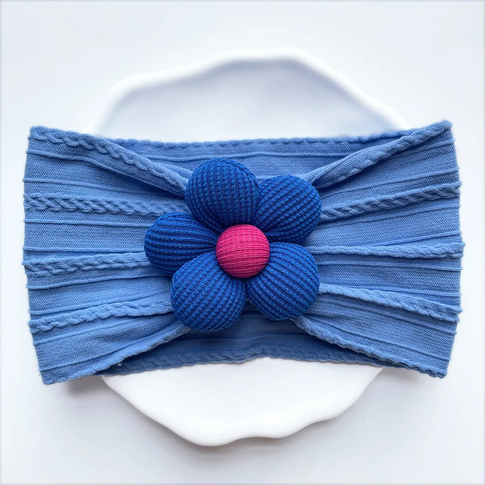 Baby Girl Flower Puff Elastic Soft Headband