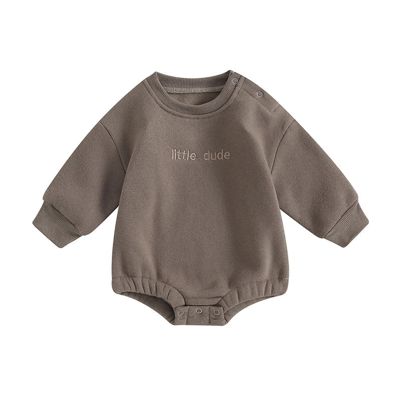 Little Dude Embroidered Bodysuit