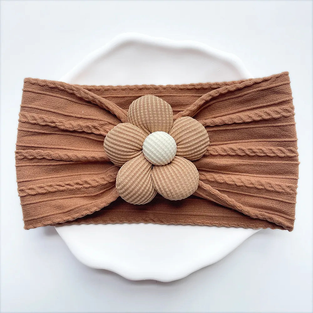 Baby Girl Flower Puff Elastic Soft Headband