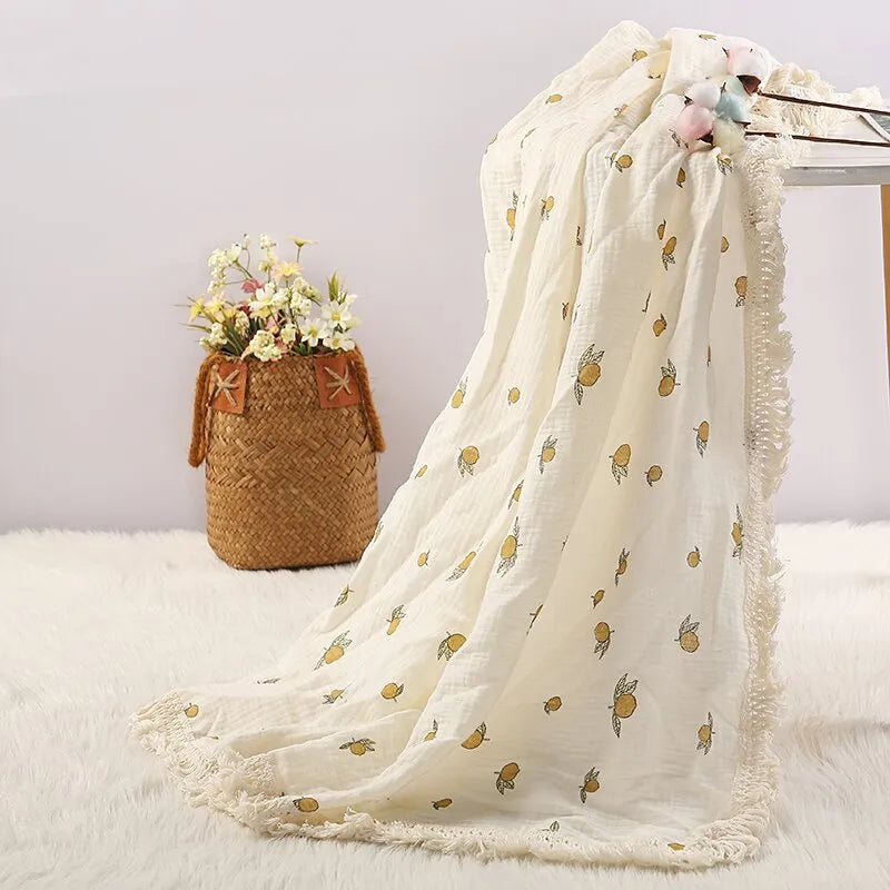 Floral Print Blanket Babies Bed Cover