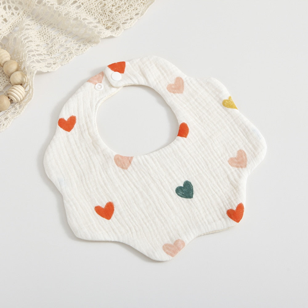 Petal Muslin Cotton Bibs