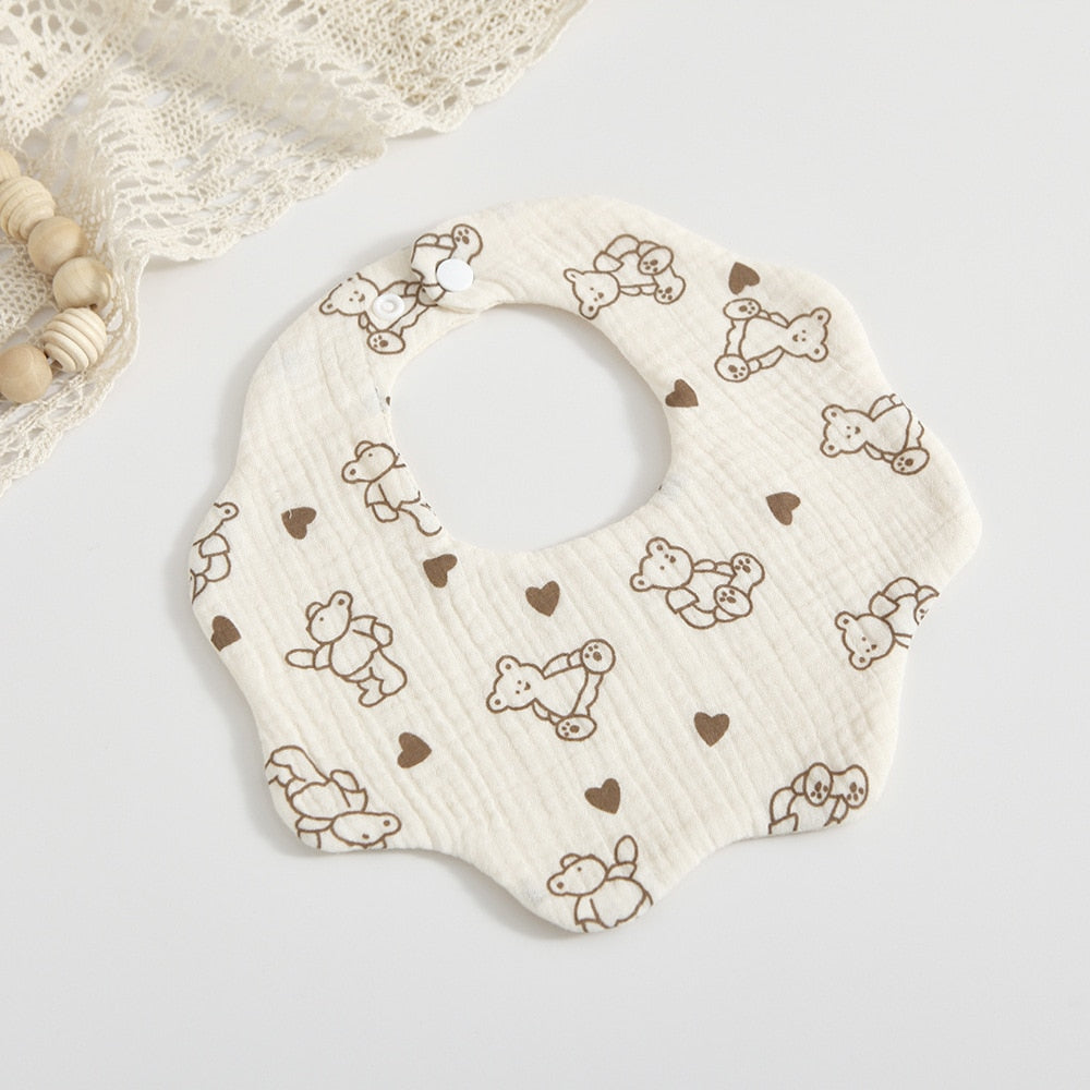 Petal Muslin Cotton Bibs
