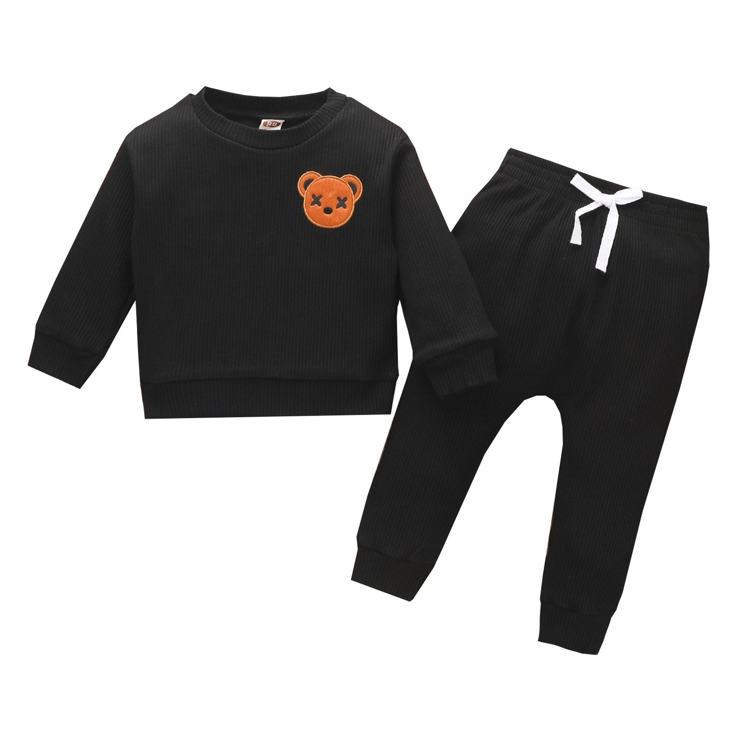 Teddy Bear Ribbed Tracksuit Waffle Set