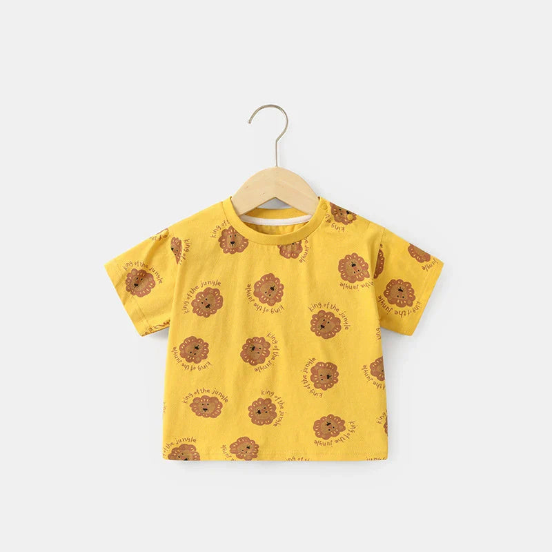 Cartoon Print Short Sleeve T-shirt