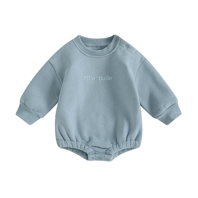 Little Dude Embroidered Bodysuit