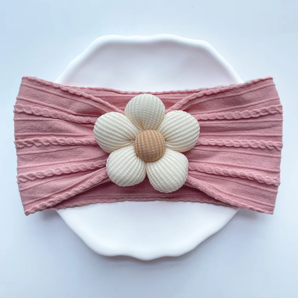 Baby Girl Flower Puff Elastic Soft Headband