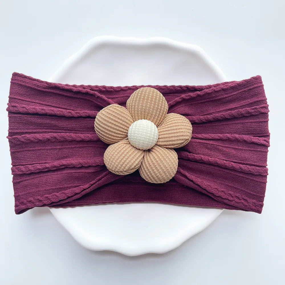 Baby Girl Flower Puff Elastic Soft Headband