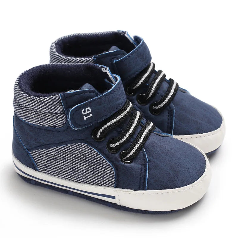 Boys High Top Velcro Sneakers
