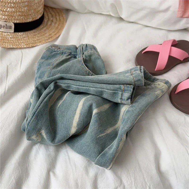 Denim Wide Leg Pants