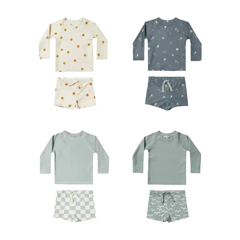 Long Sleeve Printed Swimwear