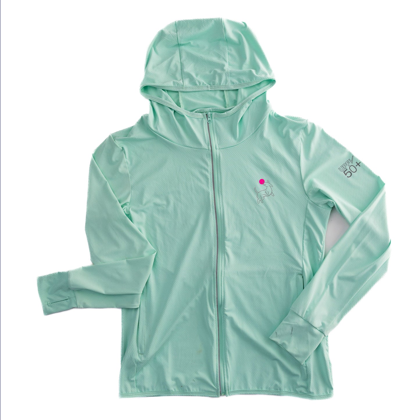 Mint Zip-Front Sun Hoodie