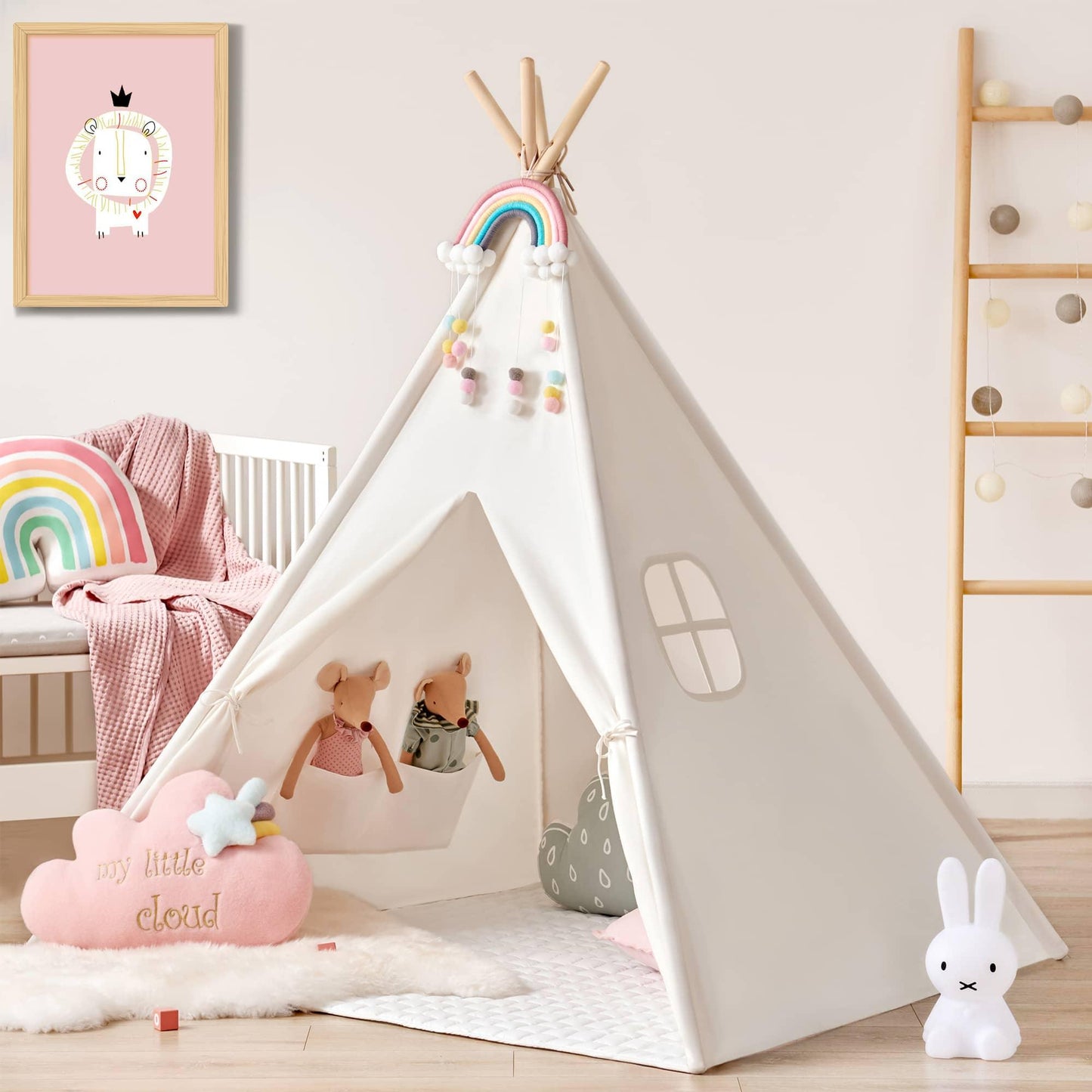 Tiny Land® Teepee for Kids with Mat - Kidtoycart