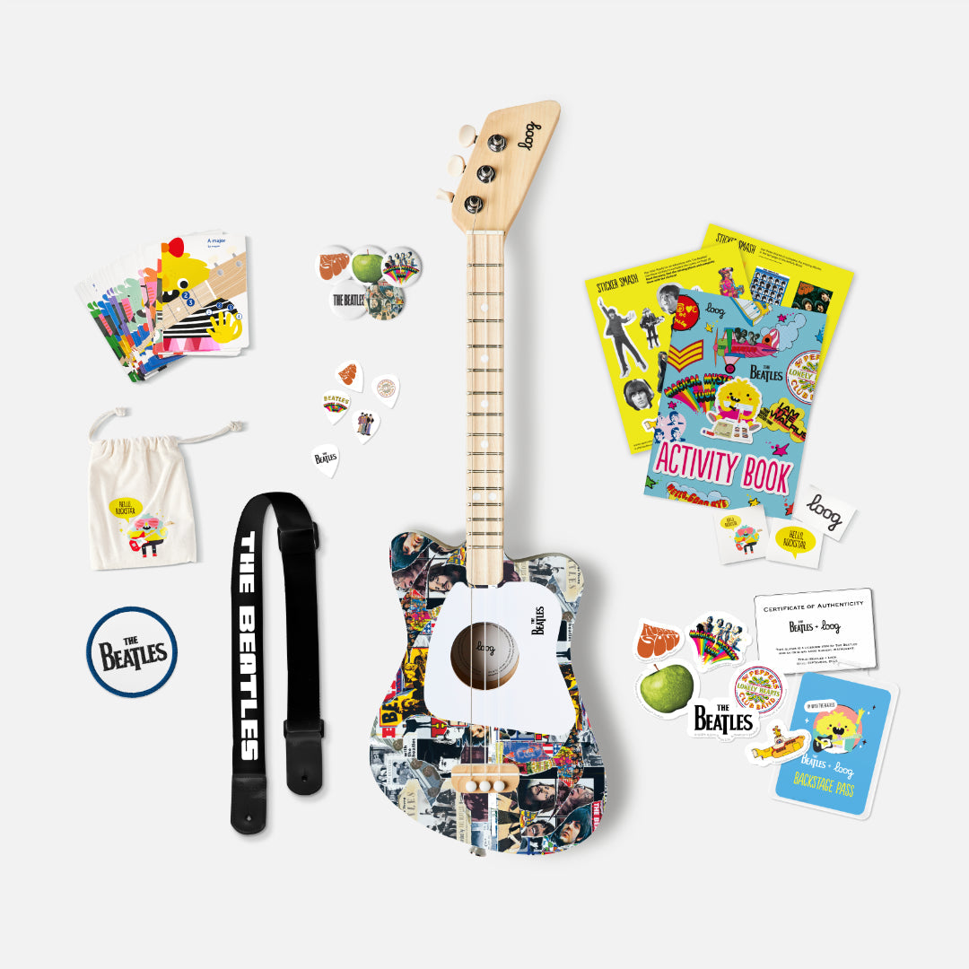 beatles + loog mini guitar (collective)