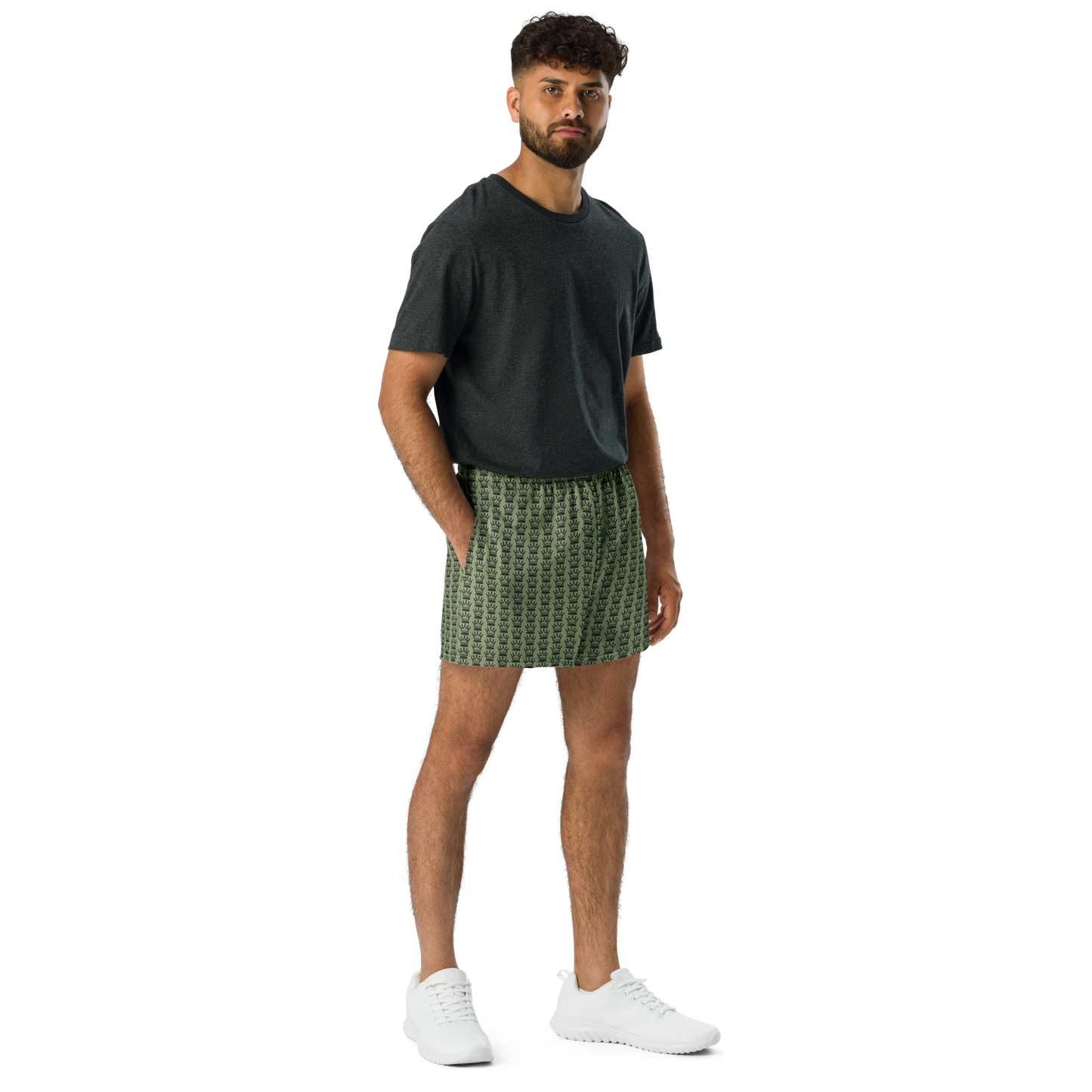 CROWN PICKLEBALL - Logo Pattern Short (Olive)