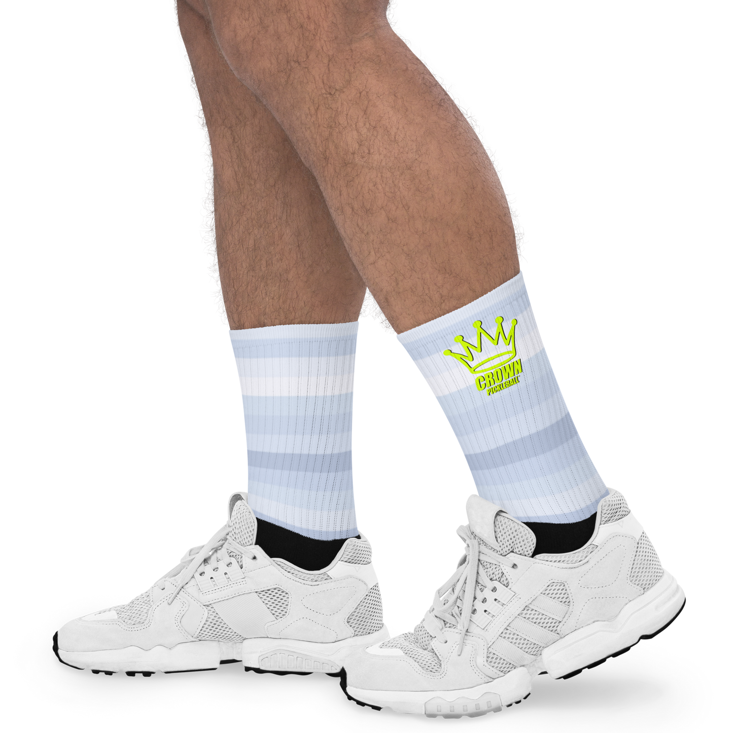 CROWN PICKLEBALL - Horizontal Stripes Socks (Grey)