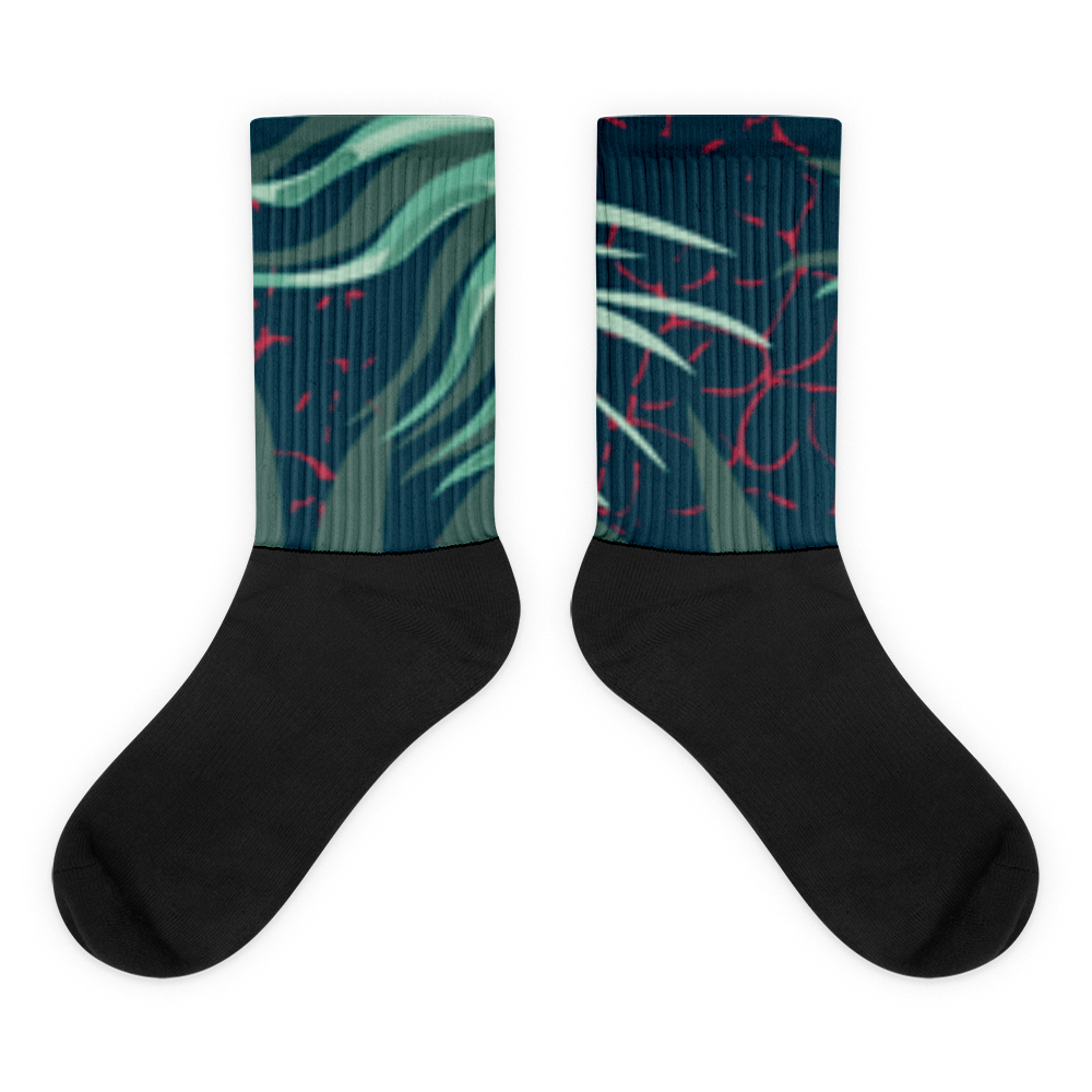 CROWN PICKLEBALL - Tropical Socks (Green)