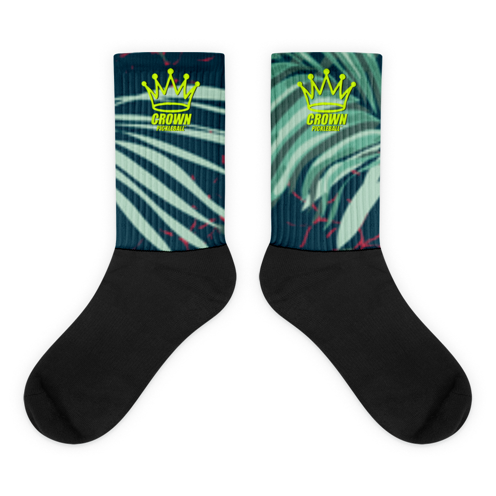 CROWN PICKLEBALL - Tropical Socks (Green)