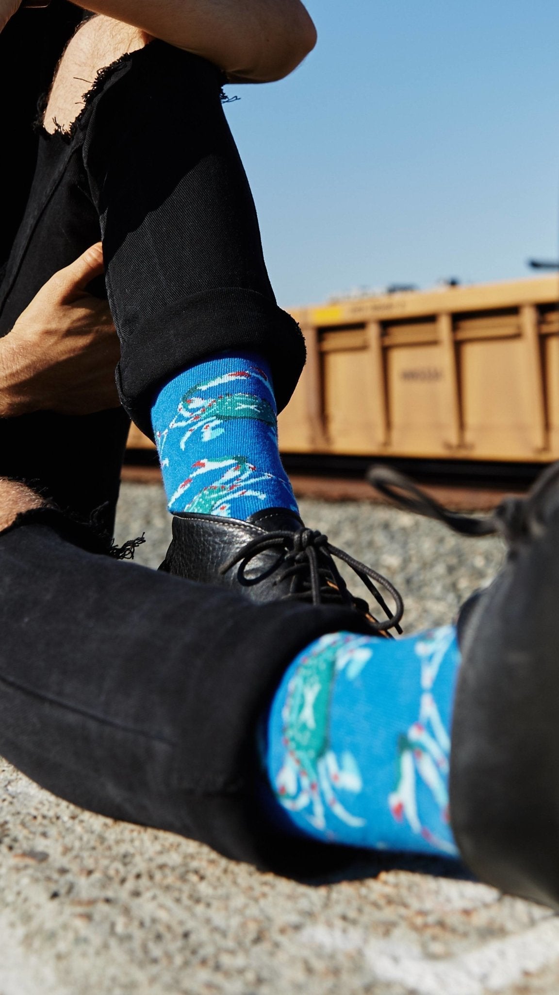 Blue Crab Socks by Bonfolk