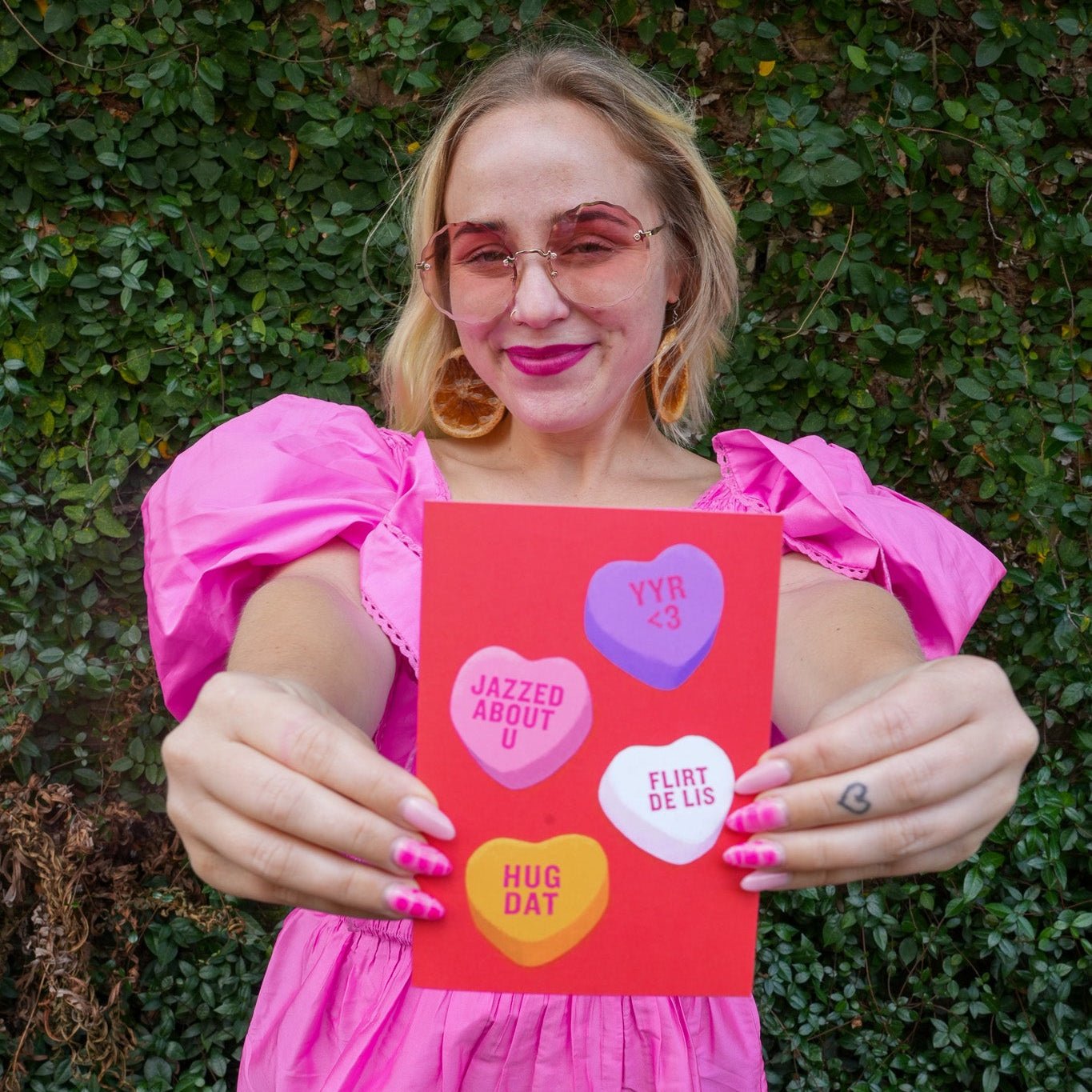 Candy Hearts Valentine Card