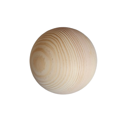 Wooden ball made of pine, diameter 100 mm - Kidtoycart